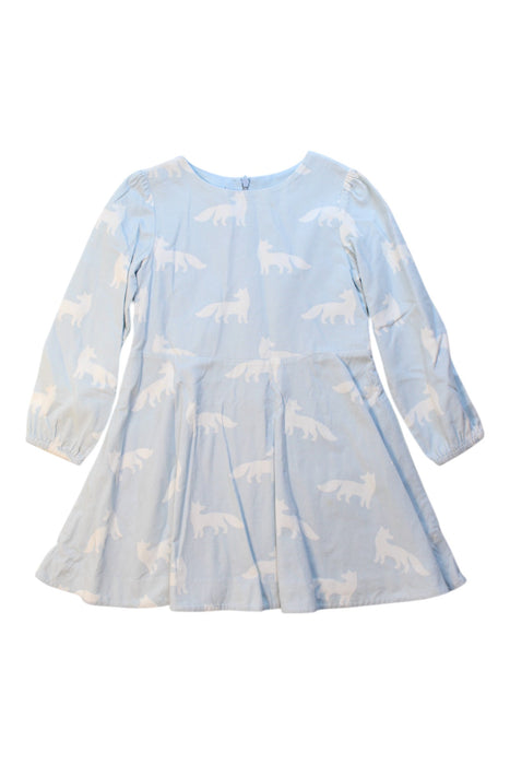 A Blue Long Sleeve Dresses from Jacadi in size 5T for girl. (Front View)