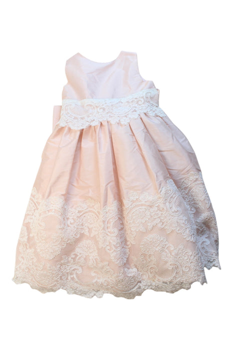 A Pink Sleeveless Dresses from Susanne Lively in size 4T for girl. (Front View)