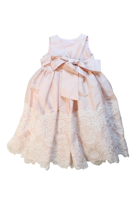A Pink Sleeveless Dresses from Susanne Lively in size 4T for girl. (Back View)