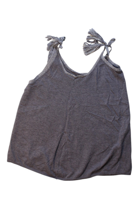 A Grey Sleeveless Tops from Excuse My French in size 8Y for girl. (Front View)