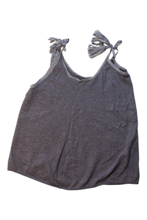 A Grey Sleeveless Tops from Excuse My French in size 8Y for girl. (Front View)