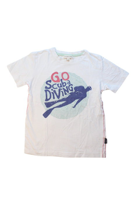 A White Short Sleeve T Shirts from Copenhagen Delights in size 6T for boy. (Front View)