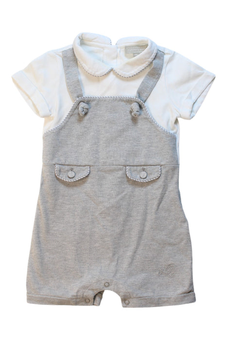 A Grey Short Sleeve Rompers from Nicholas & Bears in size 12-18M for girl. (Front View)