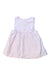 A Pink Sleeveless Dresses from Jacadi in size 6-12M for girl. (Back View)