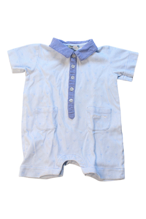 A Blue Short Sleeve Rompers from Armani in size 3-6M for boy. (Front View)