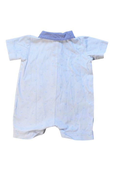 A Blue Short Sleeve Rompers from Armani in size 3-6M for boy. (Back View)