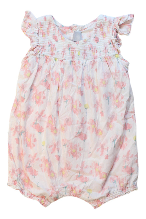 A Pink Sleeveless Rompers from Petit Bateau in size 6-12M for girl. (Front View)