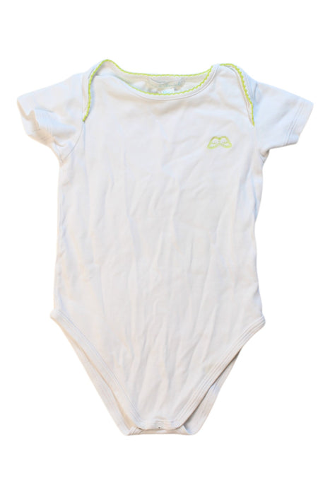 A White Short Sleeve Bodysuits from Marie Chantal in size 6-12M for girl. (Front View)