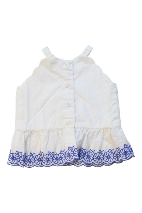 A White Sleeveless Tops from Janie & Jack in size 3-6M for girl. (Back View)