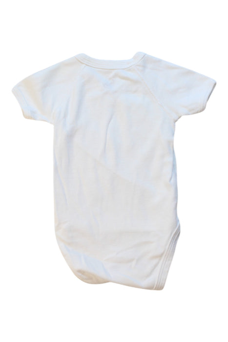 A White Short Sleeve Bodysuits from Petit Bateau in size 0-3M for girl. (Back View)