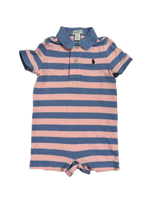 A Pink Short Sleeve Rompers from Ralph Lauren in size 6-12M for boy. (Front View)