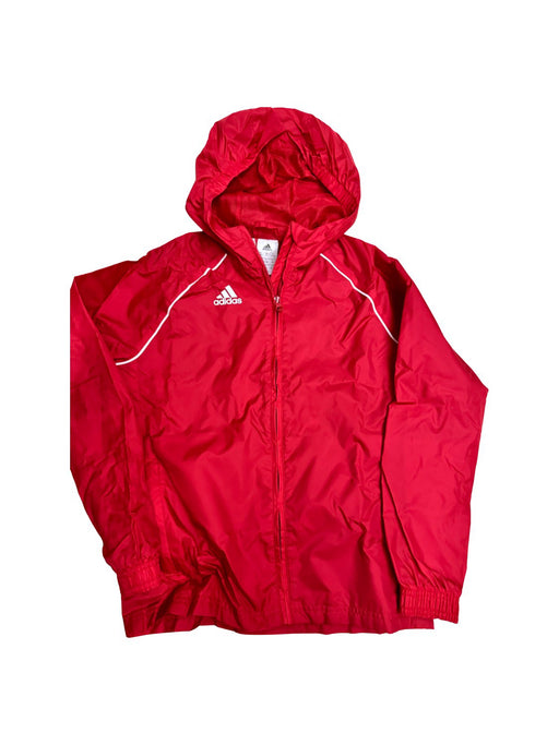 A Red Lightweight Jackets from Adidas in size 10Y for neutral. (Front View)