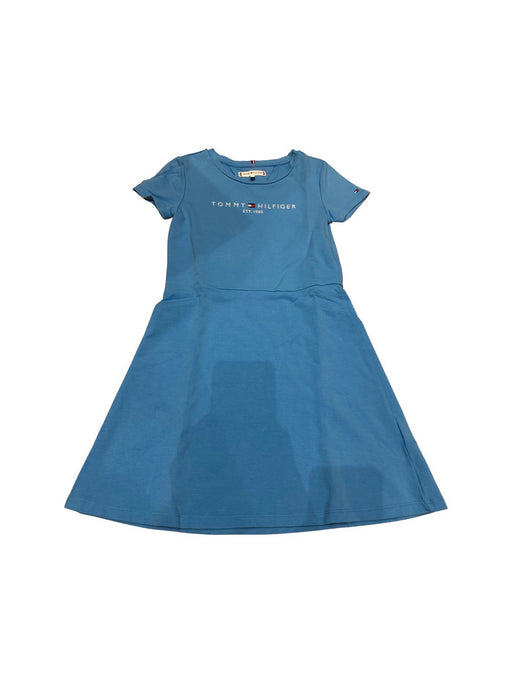 A Blue Short Sleeve Dresses from Tommy Hilfiger in size 8Y for girl. (Front View)