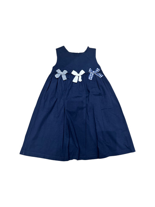 A Navy Sleeveless Dresses from Malvi & Co. in size 6T for girl. (Front View)
