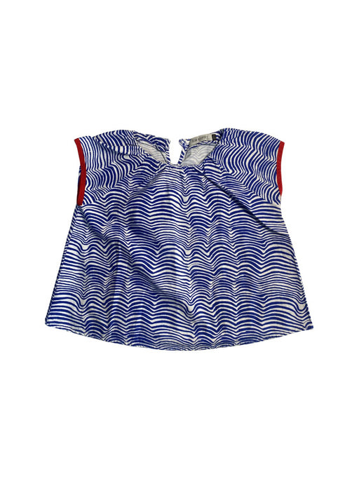 A Blue Sleeveless Shirts from Jean Bourget in size 5T for girl. (Front View)