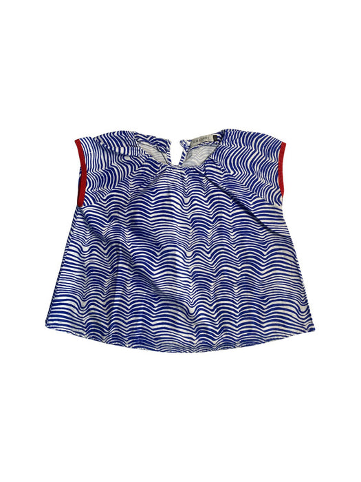 A Blue Sleeveless Shirts from Jean Bourget in size 5T for girl. (Front View)
