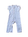A Pink Short Sleeve Rompers from Petit Maison Kids in size 6-12M for neutral. (Front View)