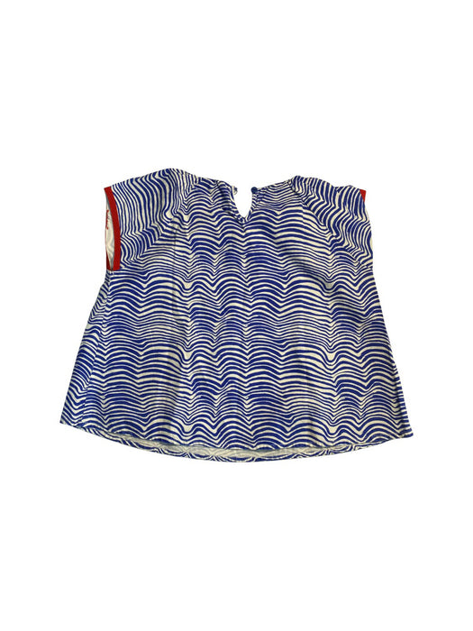 A Blue Sleeveless Shirts from Jean Bourget in size 5T for girl. (Back View)