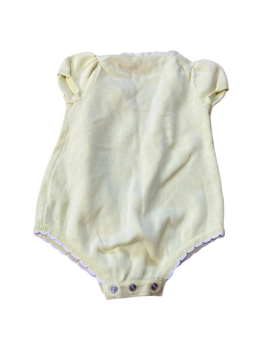 A Yellow Short Sleeve Rompers from Janie & Jack in size 6-12M for girl. (Back View)