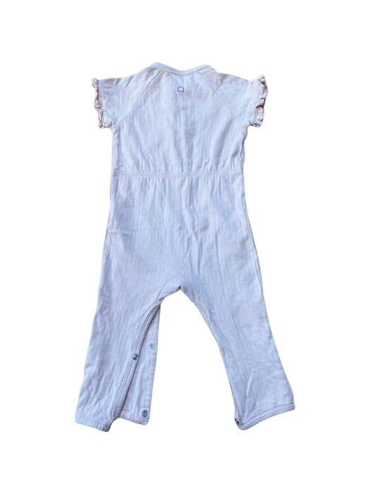A Pink Short Sleeve Rompers from Petit Maison Kids in size 6-12M for neutral. (Back View)