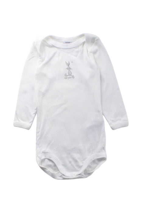 A Ivory Long Sleeve Bodysuits from Petit Bateau in size 6-12M for neutral. (Front View)