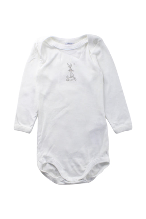 A Ivory Long Sleeve Bodysuits from Petit Bateau in size 6-12M for neutral. (Front View)
