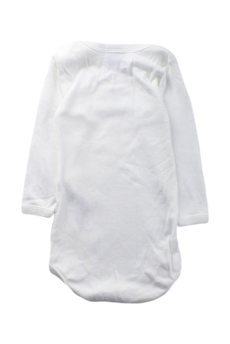 A Ivory Long Sleeve Bodysuits from Petit Bateau in size 6-12M for neutral. (Back View)