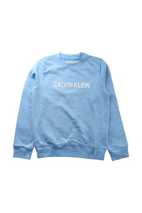 A Blue Crewneck Sweatshirts from Calvin Klein in size 8Y for neutral. (Front View)