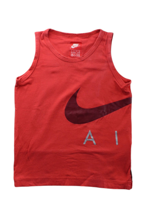 A Red Sleeveless T Shirts from Nike in size 4T for boy. (Front View)