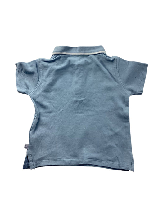 A Blue Short Sleeve Polos from La Compagnie des Petits in size 18-24M for boy. (Back View)