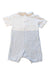 A White Short Sleeve Rompers from Emile et Rose in size 3-6M for boy. (Back View)
