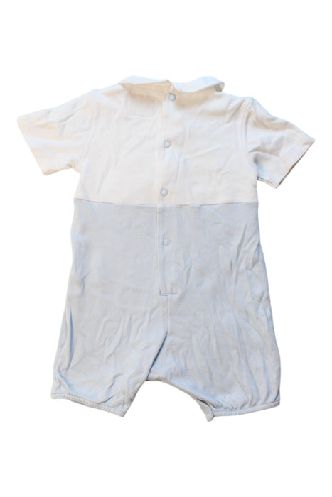 A White Short Sleeve Rompers from Emile et Rose in size 3-6M for boy. (Back View)