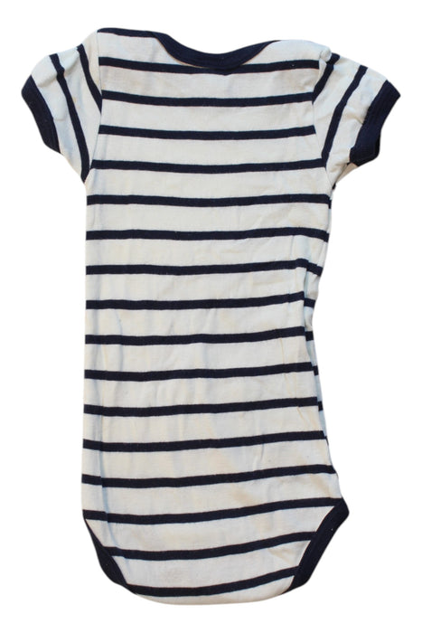 A Navy Short Sleeve Bodysuits from Petit Bateau in size 3-6M for boy. (Back View)