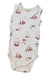A Ivory Sleeveless Bodysuits from Nature Baby in size 3-6M for boy. (Front View)