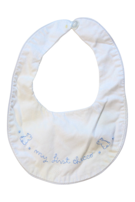 A White Bibs from Chicco in size Newborn for boy. (Front View)