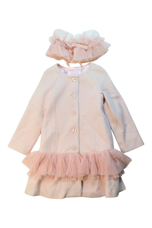 A Pink Coats from Nicholas & Bears in size 4T for girl. (Front View)