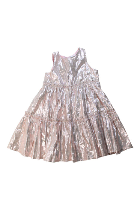 A Silver Sleeveless Dresses from Seed in size 5T for girl. (Front View)
