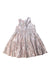 A Silver Sleeveless Dresses from Seed in size 5T for girl. (Front View)