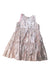 A Silver Sleeveless Dresses from Seed in size 5T for girl. (Back View)