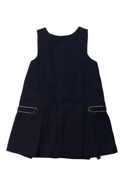 A Navy Sleeveless Dresses from Jacadi in size 6T for girl. (Front View)