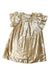 A Gold Short Sleeve Dresses from Velveteen in size 5T for girl. (Front View)