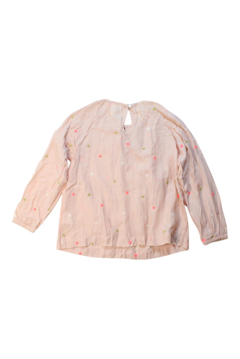 A Peach Long Sleeve Tops from Bonheur du Jour in size 6T for girl. (Back View)