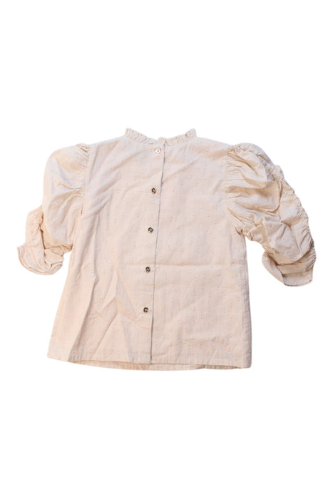 A Ivory Long Sleeve Tops from Velveteen in size 6T for girl. (Back View)