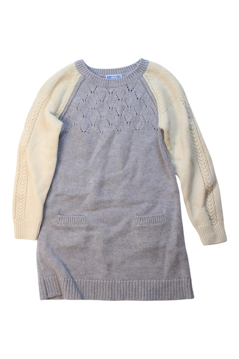 A Grey Sweater Dresses from Jacadi in size 6T for girl. (Front View)