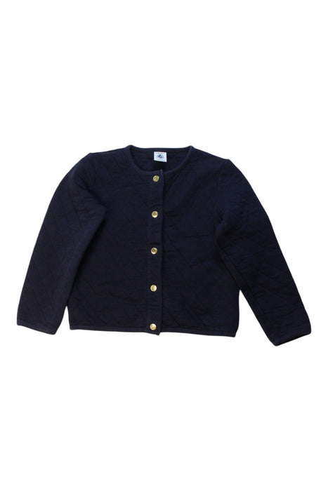 A Navy Cardigans from Petit Bateau in size 6T for girl. (Front View)