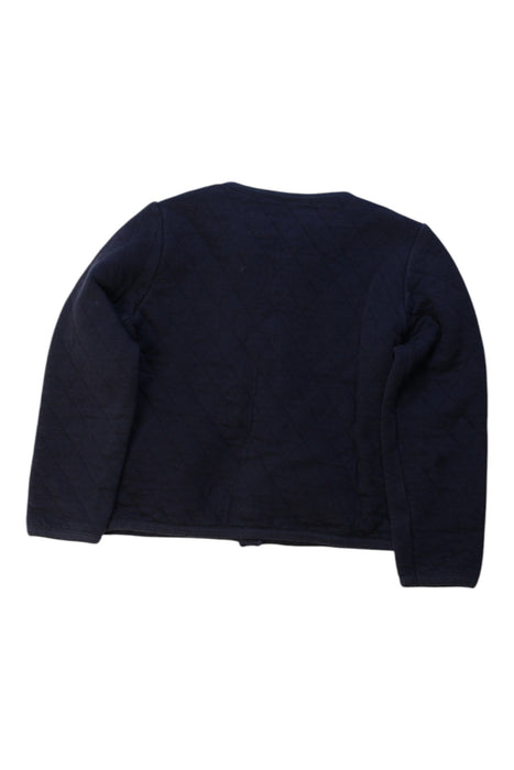 A Navy Cardigans from Petit Bateau in size 6T for girl. (Back View)