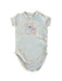 A Grey Short Sleeve Bodysuits from Seed in size 0-3M for girl. (Front View)