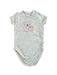 A Grey Short Sleeve Bodysuits from Seed in size 0-3M for girl. (Front View)