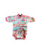 A Pink Floatsuits from Splash About in size 3-6M for girl. (Front View)