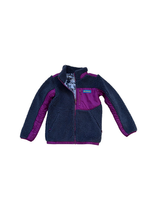 A Purple Lightweight Jackets from Columbia in size 8Y for neutral. (Front View)